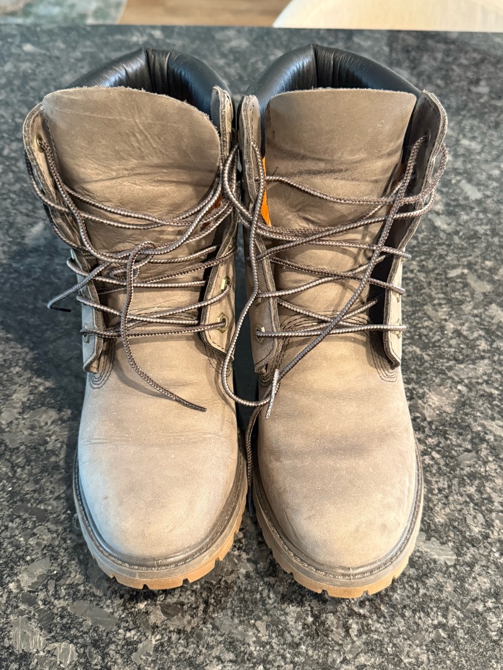 Timberland Women's Taupe Suede Lace-Up Winter Boots with Tan Sole